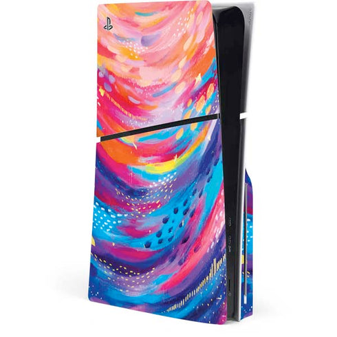 Rainbow Wave Brush Stroke by Etta Vee PlayStation PS5 Skins